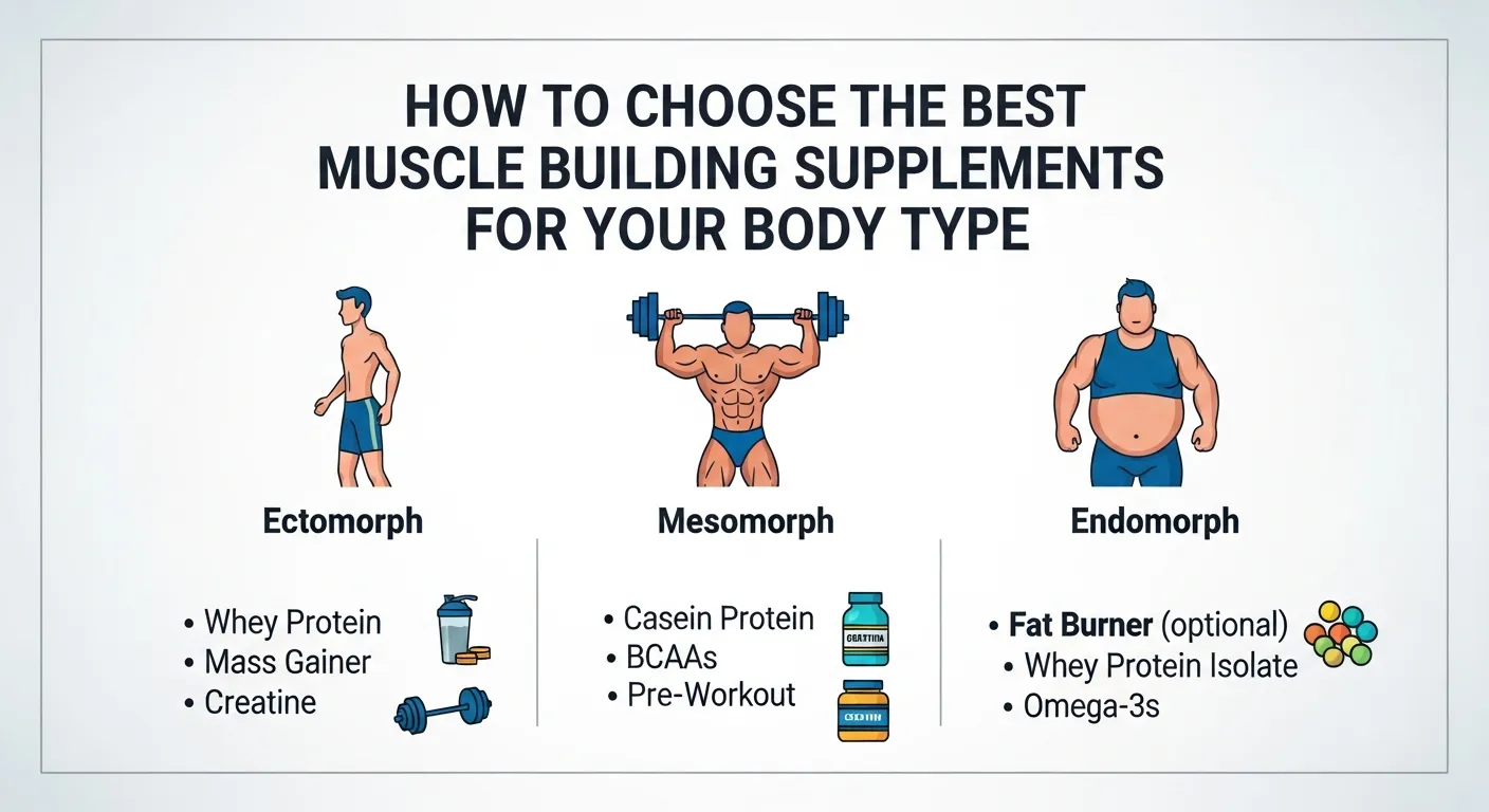 Best Muscle Building Supplements For Your Body Type And Goals